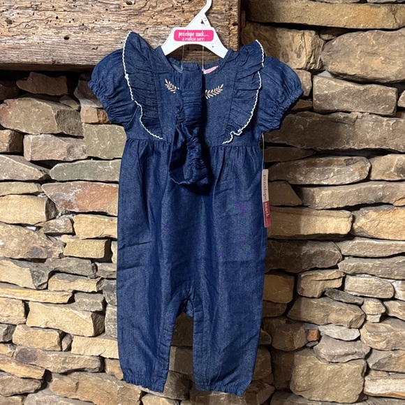 Penelope Mack Navy Blue Kids Romper - Picture 1 of 5